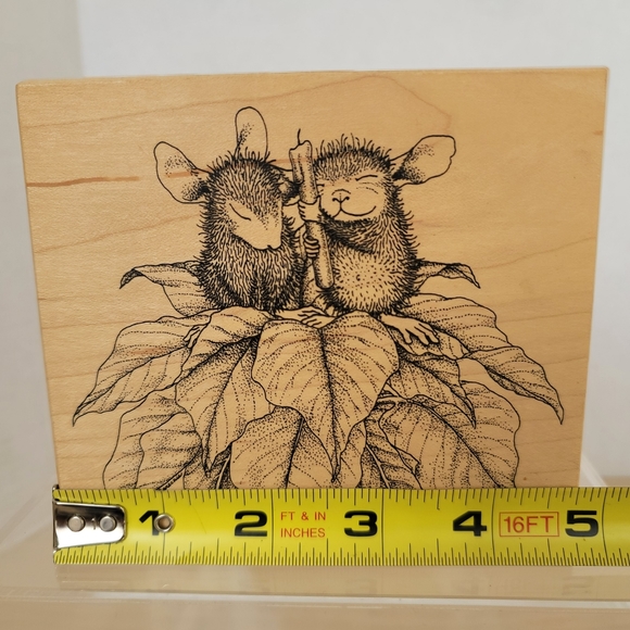 Stampabilities House-Mouse  Silent Mice Wooden Mounted Rubber Stamp No. 276 - Picture 11 of 16